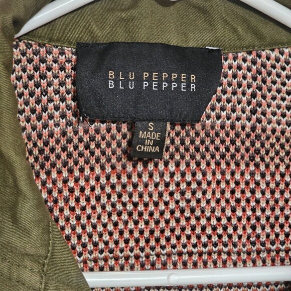 Perch By Blu-Pepper Vest Zipper Womens Aztec Pattern Olive Green Adjustable S - Picture 3 of 8